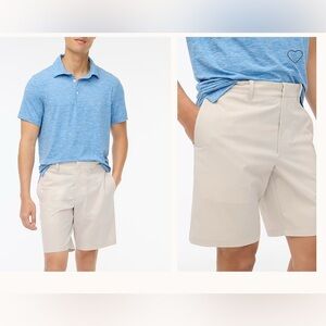 J. Crew Men's Beige Tech Shorts. 9” inseam, Size 31. NWT!